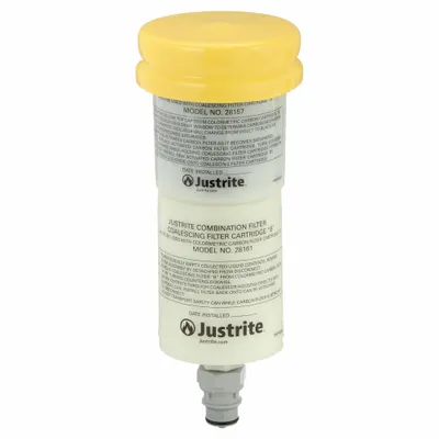 JUSTRITE Coalescing/Carbon Filter: Plastic - Coalescing/Carbon Filters for HPLC Waste Cans