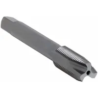 General purpose spiral-point tap for through-hole threading. Features H4 tolerance, plug chamfer, and black oxide cobalt finish. 3-flute design pushes chips ahead to reduce clogging. Suitable for threading ferrous and non-ferrous materials