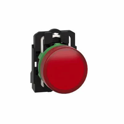 SCHNEIDER XB5AVB4 LED Pilot Light, Red, 22 mm Panel Mounting, No Push-to-Test - LED Pilot-Lights