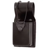 GOULD & GOODRICH, INC. Radio Pouch: Black, Leather, Basket Weave, 35 1/2 in x 2 3/4 in, Snap Closure (MPN B651-1)