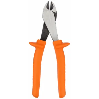 KLEIN TOOLS High Leverage Diagonal Cutting Plier: Insulated, Std, Oval, 7/8 in Jaw Lg - Standard-Cut Insulated Diagonal-Cutting Pliers