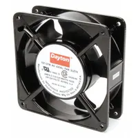 DAYTON Axial Fan: 107 cfm Airflow @ 0.000 in SP, 4 11/16 in Ht, 1 1/2 in Dp, Terminals, IP20 (MPN 3LE74)