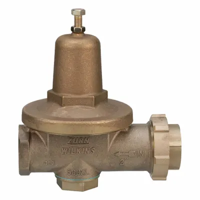 WILKINS Water Pressure Reducing Valve: FNPT x FNPT, 2 in Pipe Size, Bronze - High Capacity Water Pressure Regulators