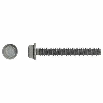 RED HEAD Screw Anchor: 3 in Overall Lg, 3/8 in Dia, Steel, External Hex, Hex, Steel - Heavy-Duty Hex-Head Screw Anchors