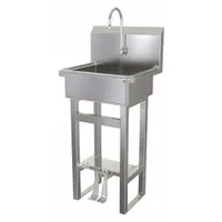 SANI-LAV Hand Sink: 43 1/2 in Overall Ht, 17 in Bowl Lg, 7 in Bowl Dp, 0.5 gpm Flow Rate, 16 ga (MPN 725.5)