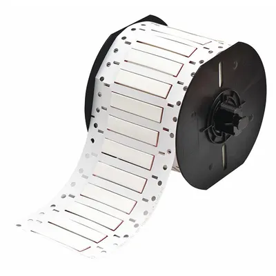BRADY Sleeve Label: 1/4 in x 2 in, Polyolefin, White (Matte) - Brady Precut Sleeve Label Rolls