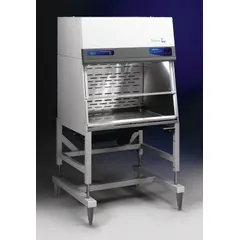 This LABCONCO enclosure is designed for handling nanoparticles in laboratory settings, providing a contained workspace to minimize airborne particulate exposure. The unit is supplied unassembled and includes a blower and work surface. A base or stand is not included and is required for operation. Overall width is 24 inches, overall height is 38 1/4 inches.