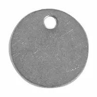 C.H. HANSON Blank Tag: Stainless Steel, 1 3/8 in Dia, Silver, 0.04 in Thick, Round, 25 PK (MPN 43124)