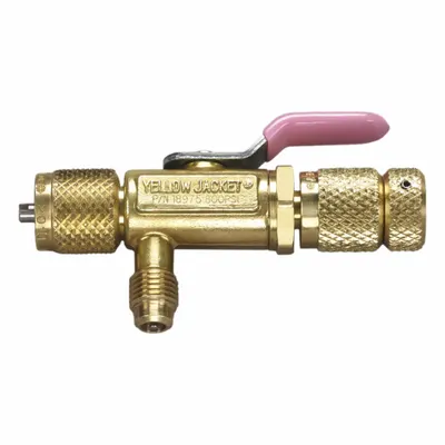 YELLOW JACKET Valve Core Remover: 8 1/4 in Lg, Brass, 5/16 in Female SAE Right-Hand - Refrigeration Valve Core Removers