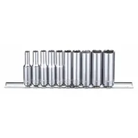 WESTWARD Socket Set: 1/4 in Drive, 10 Piece, 6-Point, SAE, 5/32 in to 1/2 in (MPN 53PN26)