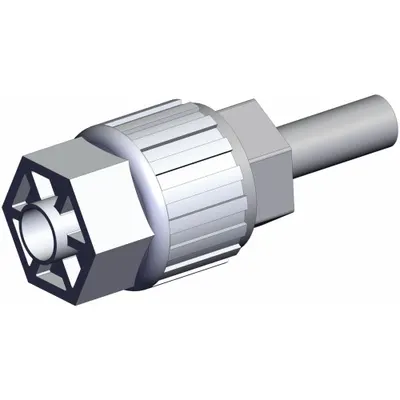 SMC High Purity Tube Fitting: 1/2 in OD x 1/2 in OD Size, Compression x Compression - PFA Compression Tube Fittings