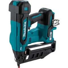 The MAKITA XNB05Z is a cordless finish nailer from the LXT® series, designed for 16-gauge nails with 20° plastic strip collation. It operates as a combination tool supporting both sequential and contact nailing modes, suitable for finish carpentry tasks such as trim, molding, and cabinet work.