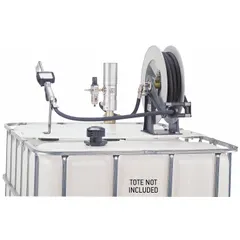 Air-operated piston drum pump with a 3:1 ratio for transferring medium- to high-viscosity fluids up to 14,000 cps. Maximum flow rate of 4 gpm. Steel suction tube. Suitable for dispensing lubricants, adhesives, and sealants from standard drums.