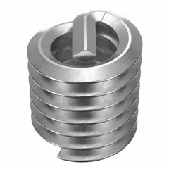 Free-running tanged helical insert for thread repair or reinforcement in metal applications. Made from 18-8 stainless steel with dry film lubricant. Thread size 1/4"-20, right-hand, coarse pitch. Supplied in a 100-piece pack.