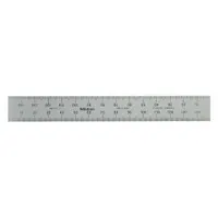MITUTOYO Rigid Rule: 182-111, 150 mm, 0.05 in Thick, 0.5 mm, Chrome, Black, Rigid, Inside Read, Rule