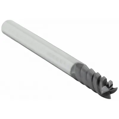 WIDIA HANITA Square End Mill: Carbide, AlTiN Coated, 4 Flute, 3/8" Mill Dia, 9/16" LOC - Carbide Square End Mills for Hardened Materials