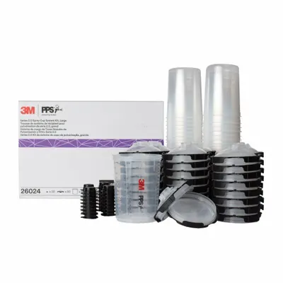 3M Spray Gun Cup Liner Kit: Spray Gun Cup Liner Kit, PPS, Spray Cup Systems - Liners for Spray Gun Cups