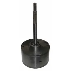 This air motor assembly provides rotary power for hoist applications in industrial environments where compressed air is available. It is used to lift and position loads in settings such as manufacturing plants and warehouses.