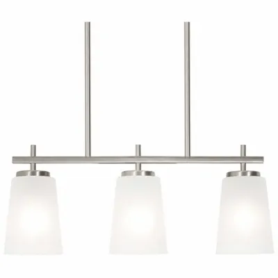 AFX INC. LightLinearPendant: 9 in Ht, Satin Nickel, 60 W, 120V AC - Joanna Pendant Lights