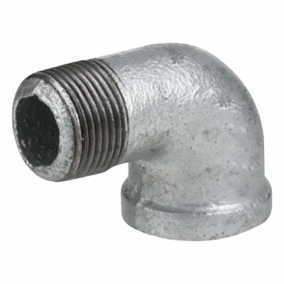 USA INDUSTRIALS Metal Pipe Elbow: 90° Elbow, 150 psi, 1/2 in x 1/2 in - Low-Pressure Threaded Pipe Fittings with Thread Sealant