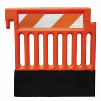 APPROVED VENDOR Pedestrian Barricade: Manual Carry, 38 in Ht, 3 9/16 ft Lg, 15 1/4 in Wd, Orange (MPN CSP-SW38-O-HIPFRHL-35B)