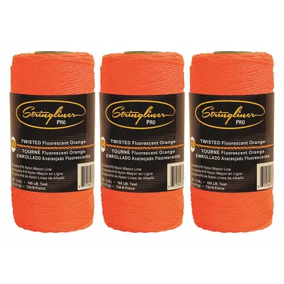 STRINGLINER Mason's Line: Line Type Twisted, Material Nylon - Masonry Leveling Line