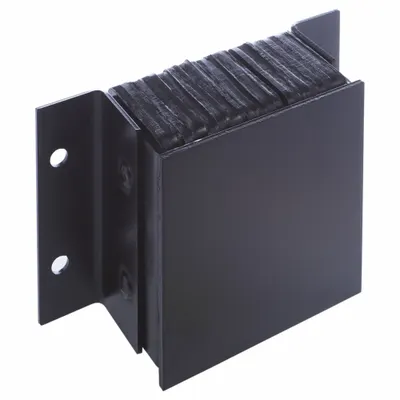 IDEAL WAREHOUSE INNOVATIONS Dock Bumper: Square, 14 in x 10 in x 6 in Bumper, Laminated Rubber, Steel - Steel-Face Dock Bumpers