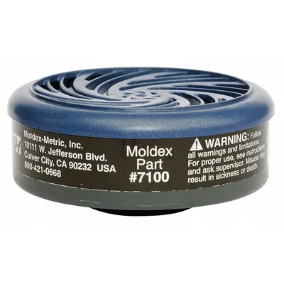 MOLDEX Cartridge: Organic Vapor (OV), Black Color, Bayonet - Moldex 7000, 7800, or 9000 Reusable Respirators Compatible Filters & Cartridges