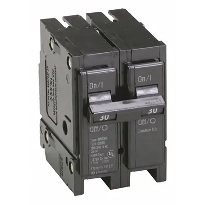 EATON Circuit Breaker: 30 A, 120/240V AC, Single Phase, 10kA at 120/240V AC - BR & BD Series