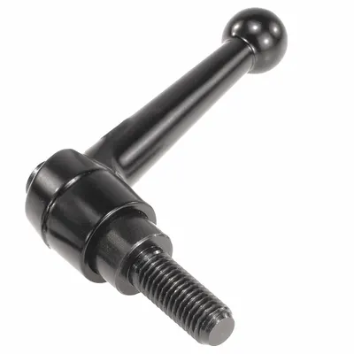 KIPP Adjustable Handle: Zinc w/ Steel Thread, 3/8"-16 - Ball-Style Adjustable Handles with Threaded Stud