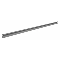 Double rivet support for Tennsco shelving systems, 69 inches long, gray finish. Provides structural reinforcement to distribute load evenly across shelf beams, enhancing stability in industrial storage racks.