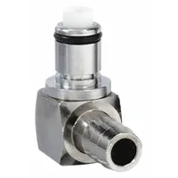 Quick Connection Elbow: 90° Elbow, 3/8 in ID Size, Barbed, Brass, 1 7/16 in Overall Lg (MPN LCD23006)