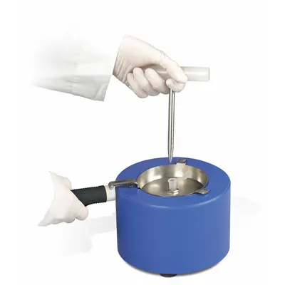 SP SCIENCEWARE Liquid Nitrogen Cooled Mini Mortar: Stainless Steel, 114 mm Mortar Ht - Metric - Mortar & Pestle Sets