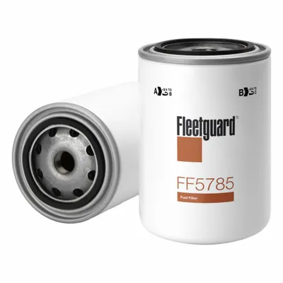 FLEETGUARD Fuel Filter: Spin-On, 5 5/8 in Overall Lg, 3 11/16 in Outside Dia - Spin-On Fuel Filters