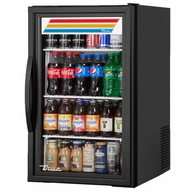 TRUE REFRIGERATION Freezer Merchandiser: 33 1/2 in x 20 1/2 in x 26 3/8 in, Black - Countertop Refrigerator Merchandisers