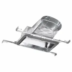 Steel vent boot for wall stack applications, connecting round ducts to wall stacks. Features a 6-inch diameter, 6-inch height by 6-inch width collar, and 6-inch collar connection width. Constructed entirely of steel, including cap and collar.