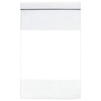OEM Reclosable Bag: 2 mil Thick - White Block Reclosable Poly Bags