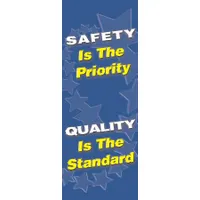 Safety Banner: Poly Sheeting, 74 in x 28 in Nominal Sign Size, Indoor/Outdoor, 1 Printed Sides (MPN MBR605)