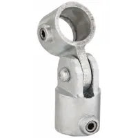 Structural Pipe Fitting: Single-Swivel Socket, Tee, 1 1/2 in For Pipe Size, Cast Iron, Silver