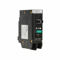 EATON Circuit Breaker: 20 A, 120V AC, Single Phase, 10kA at 120V AC, Type BR Loadcenters, 1 Poles (MPN BRP120AF)