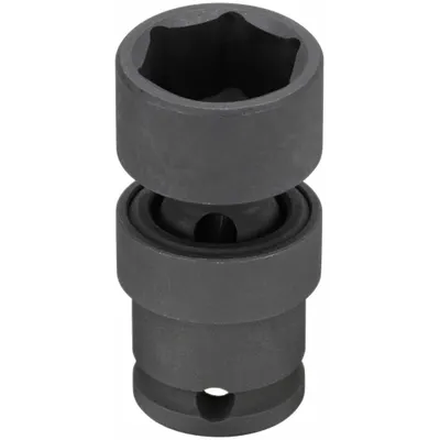 WESTWARD Impact Socket: 11/16 in Socket Size, 6-Point, Std, Black Phosphate, Not Tether Capable - 3/8" Drive SAE Flex Impact Sockets