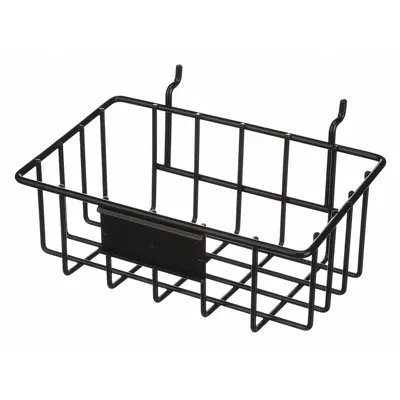 MARLIN STEEL WIRE Storage Basket: Display Basket, Steel, Powder Coated, Black (MPN 920-01) - Machining