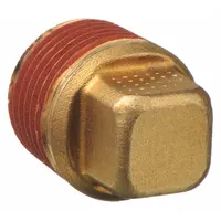 This hex drive cored plug is a 3/4 in NPT threaded high-pressure pipe fitting made from C36000 brass. Rated for a maximum operating pressure of 1,000 psi, it measures 1 1/8 in length. Used to seal ports in hydraulic and pneumatic systems where a leak-proof closure is required