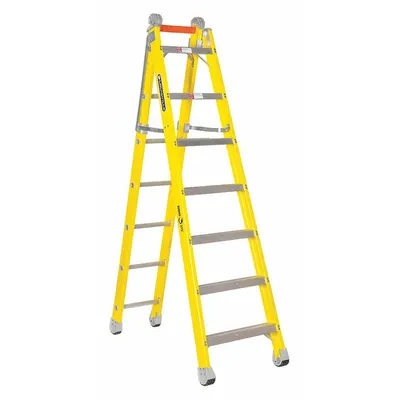 LOUISVILLE LADDER FXC1207 Fiberglass Extending Multifunction Ladder - Extending Multifunction Ladders