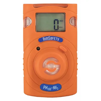 MACURCO AimSafety PM100-NH3 Single Gas Detector, Ammonia, Orange, Lithium, USB - Single Gas Detectors