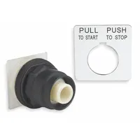 SCHNEIDER Mushroom Head Push Button: 30 mm Mounting Size, Non-Metallic, Maintained (MPN 9001SKR9)