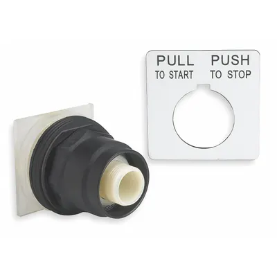 SCHNEIDER Mushroom Head Push Button: 30 mm Mounting Size, Non-Metallic - Mushroom-Head Push-Button Operators
