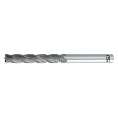 OSG Square End Mill: Carbide, TiCN Coated, 4 Flute, 3/16" Mill Dia, 1" LOC - General Purpose Carbide Square End Mills