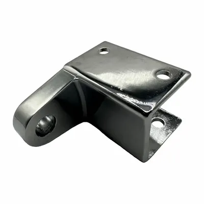 HADRIAN Hinge: Chrome Zamac, Chrome-Plated, 2 1/8 in Overall Ht - Door Hinge Parts for Bathroom Partitions