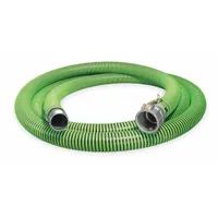 Water Suction and Discharge Hose: 1 1/2 in Hose Inside Dia., 50 psi, Black/Green, 10 ft Hose Lg (MPN GH150-10CN-G)